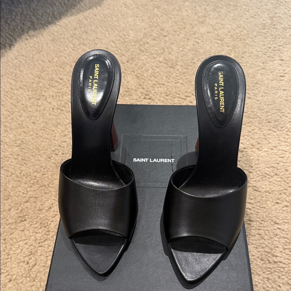 Saint Laurent Heeled Mules - Picture 2 of 8